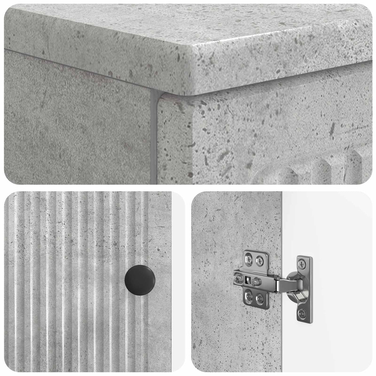 Armadio per Lavabo da Bagno EDE Grigio Cemento