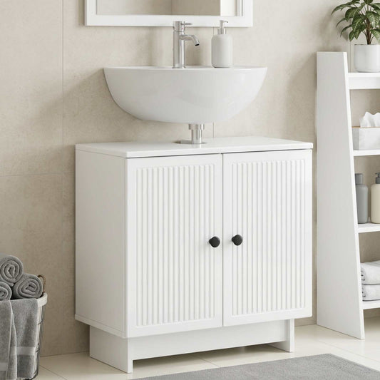 Armadio per Lavabo da Bagno EDE Bianco Lucido