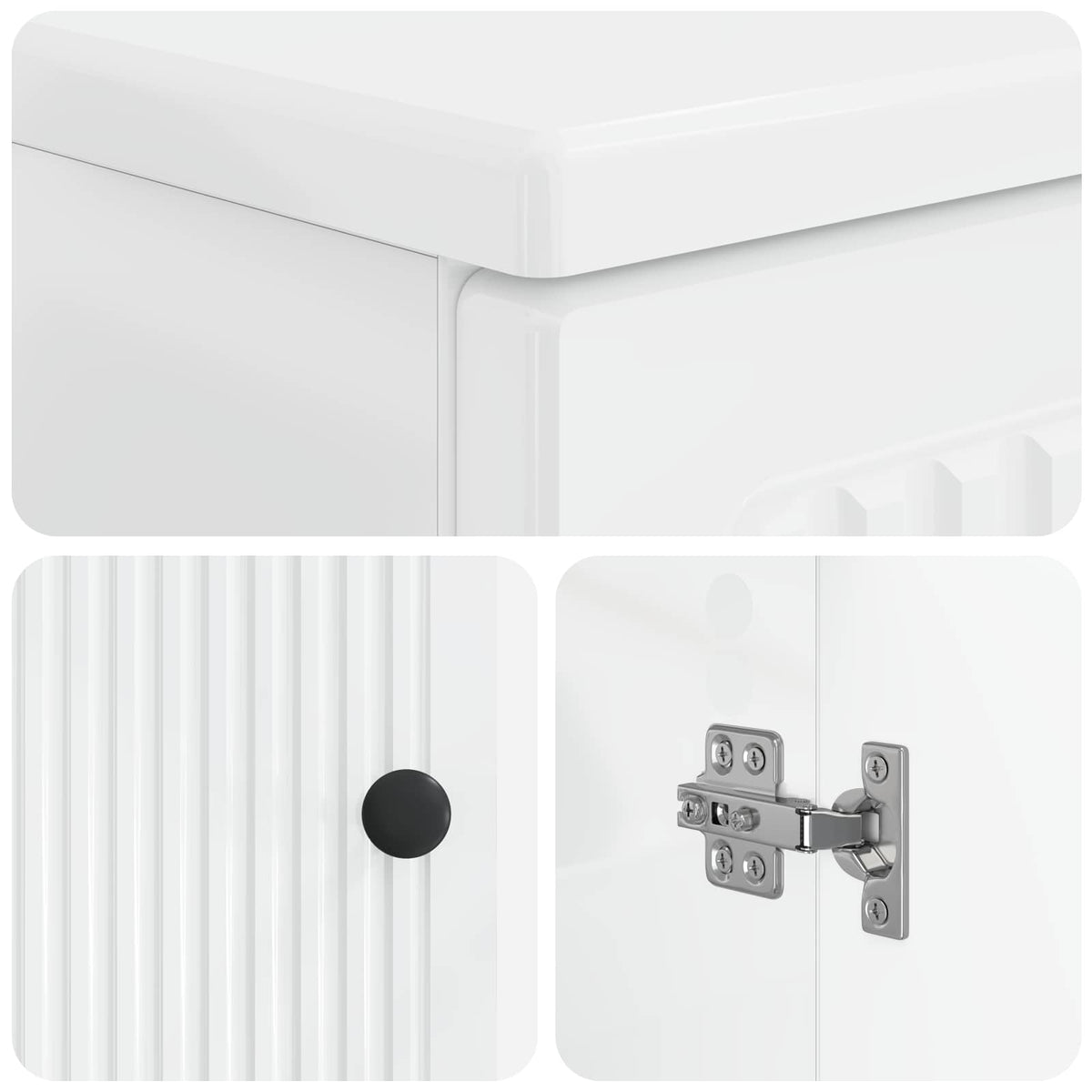 Armadio per Lavabo da Bagno EDE Bianco Lucido