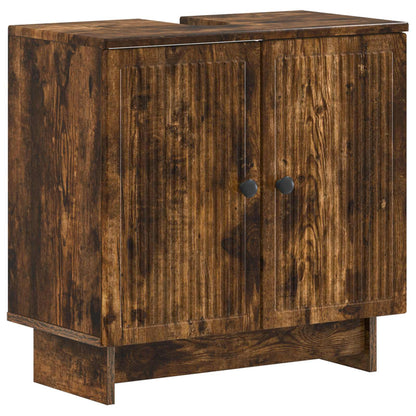 Armadio per Lavabo da Bagno EDE Rovere Fumo 59,5 x 31,5 x 59 cm