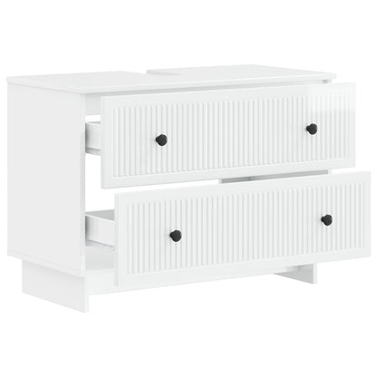 Armadio per Lavabo da Bagno EDE Bianco Lucido 82 x 41 x 59 cm