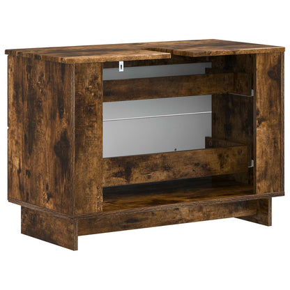 Armadio per Lavabo da Bagno EDE Rovere Fumo 82 x 41 x 59 cm