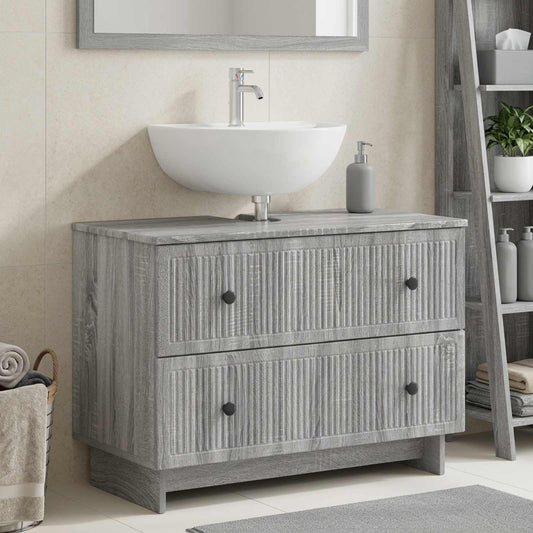 Armadio per Lavabo da Bagno EDE Sonoma grigio 82 x 41 x 59 cm