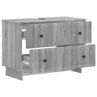 Armadio per Lavabo da Bagno EDE Sonoma grigio 82 x 41 x 59 cm