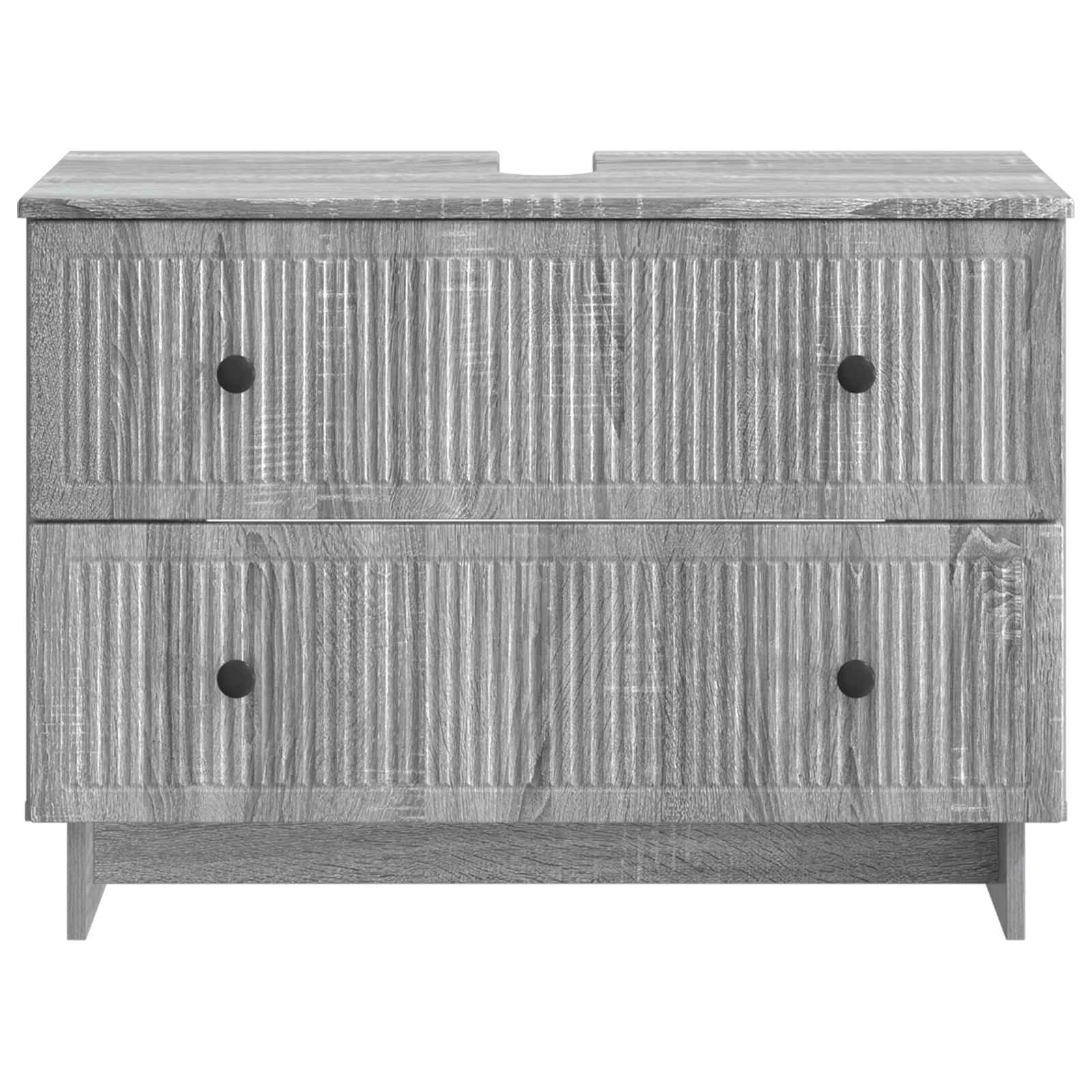 Armadio per Lavabo da Bagno EDE Sonoma grigio 82 x 41 x 59 cm | homemem39