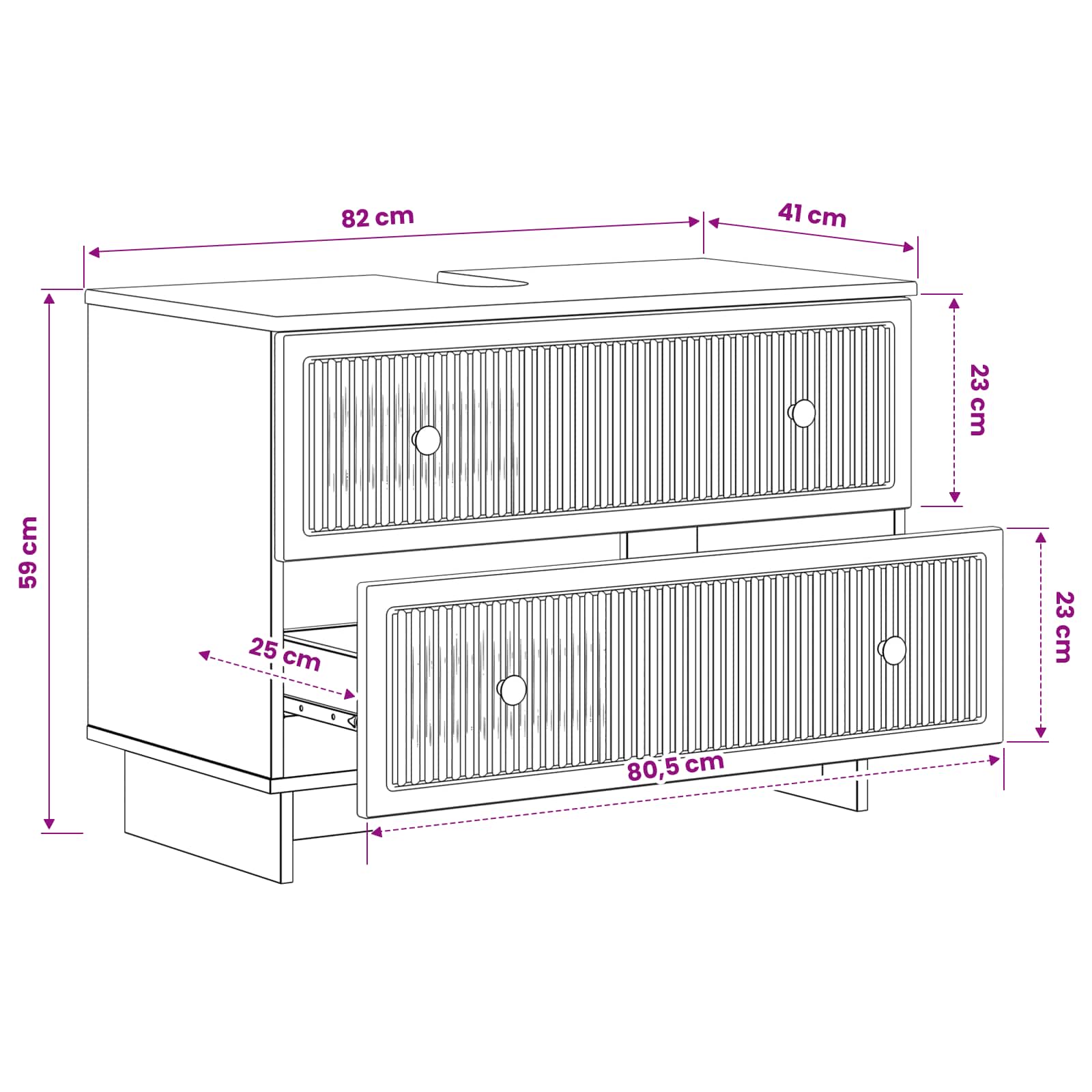 Armadio per Lavabo da Bagno EDE Rovere Artigianale | homemem39