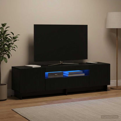 Mobile TV LED EDE 153 x 35 x 43 cm Nero Legno ingegnerizzato