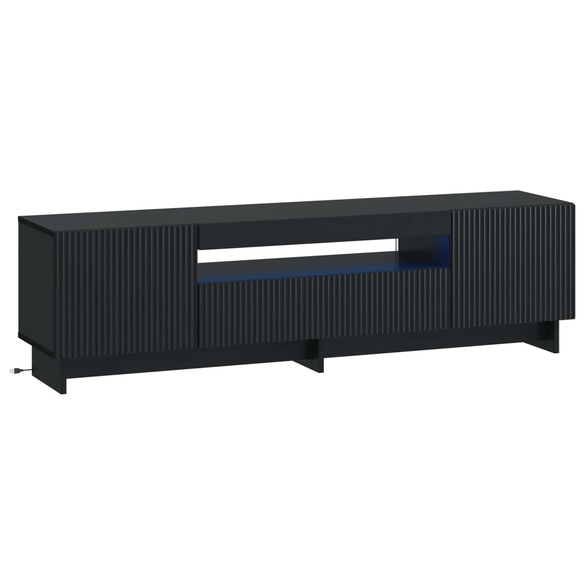 Mobile TV LED EDE 153 x 35 x 43 cm Nero Legno ingegnerizzato