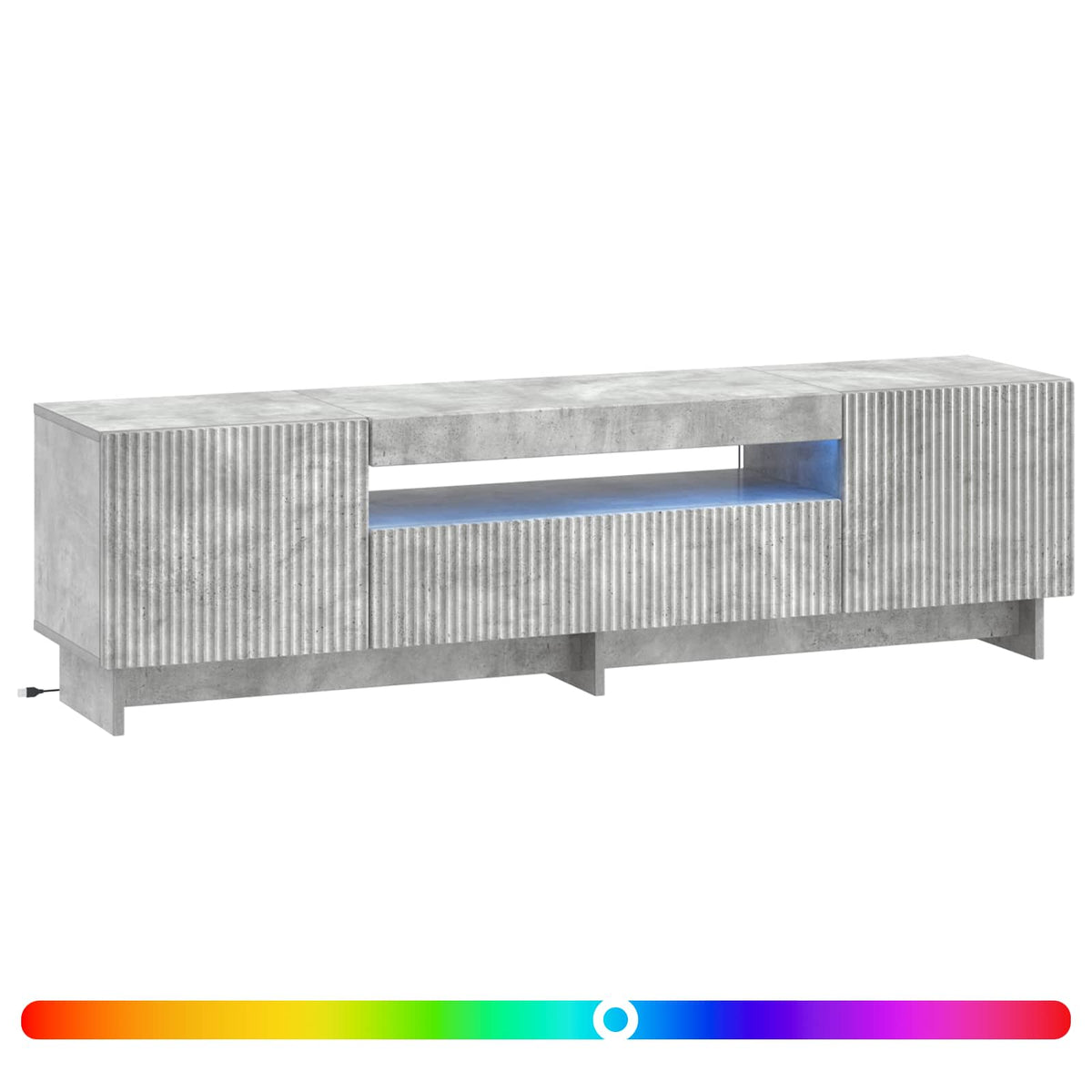 Mobile TV LED EDE 153 x 35 x 43 cm Grigio Cemento