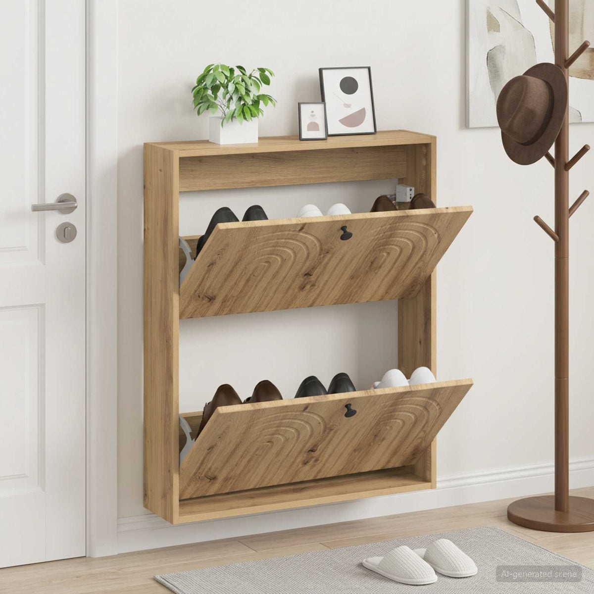 Mobiletto per Scarpe da Muro ALKMAAR 71 x 17 x 86 cm