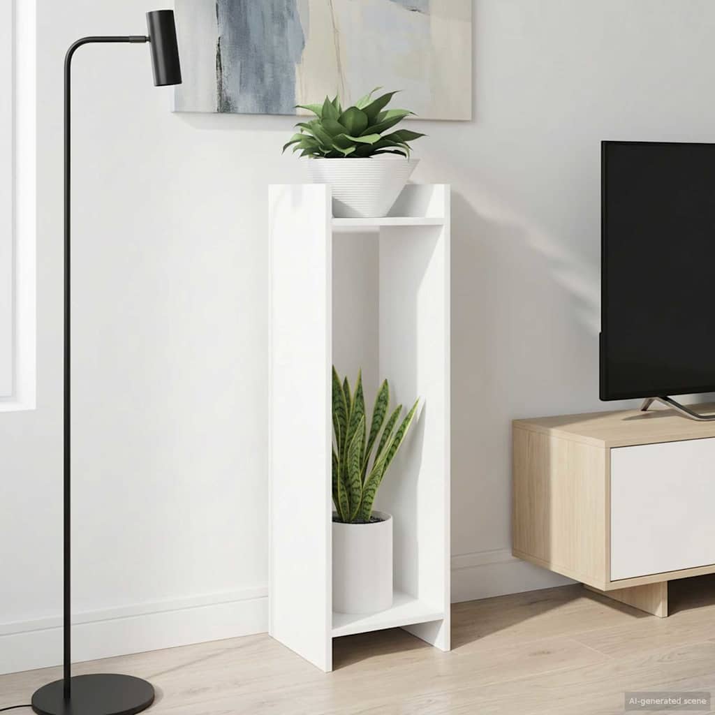 Supporto per piante con lo scaffale Bianco 30 x 30 x 100 cm | homemem39