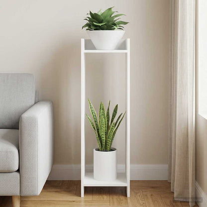 Supporto per piante con lo scaffale Bianco 30 x 30 x 100 cm | homemem39