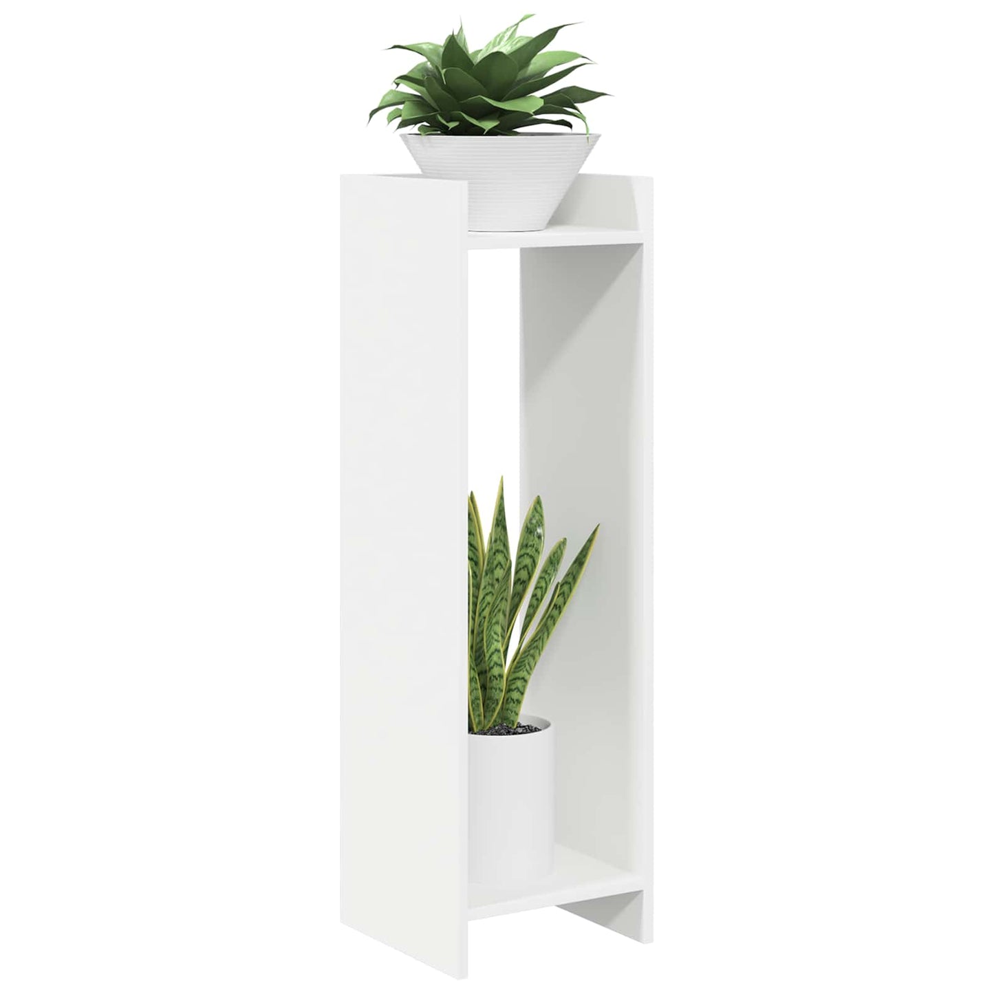 Supporto per piante con lo scaffale Bianco 30 x 30 x 100 cm | homemem39
