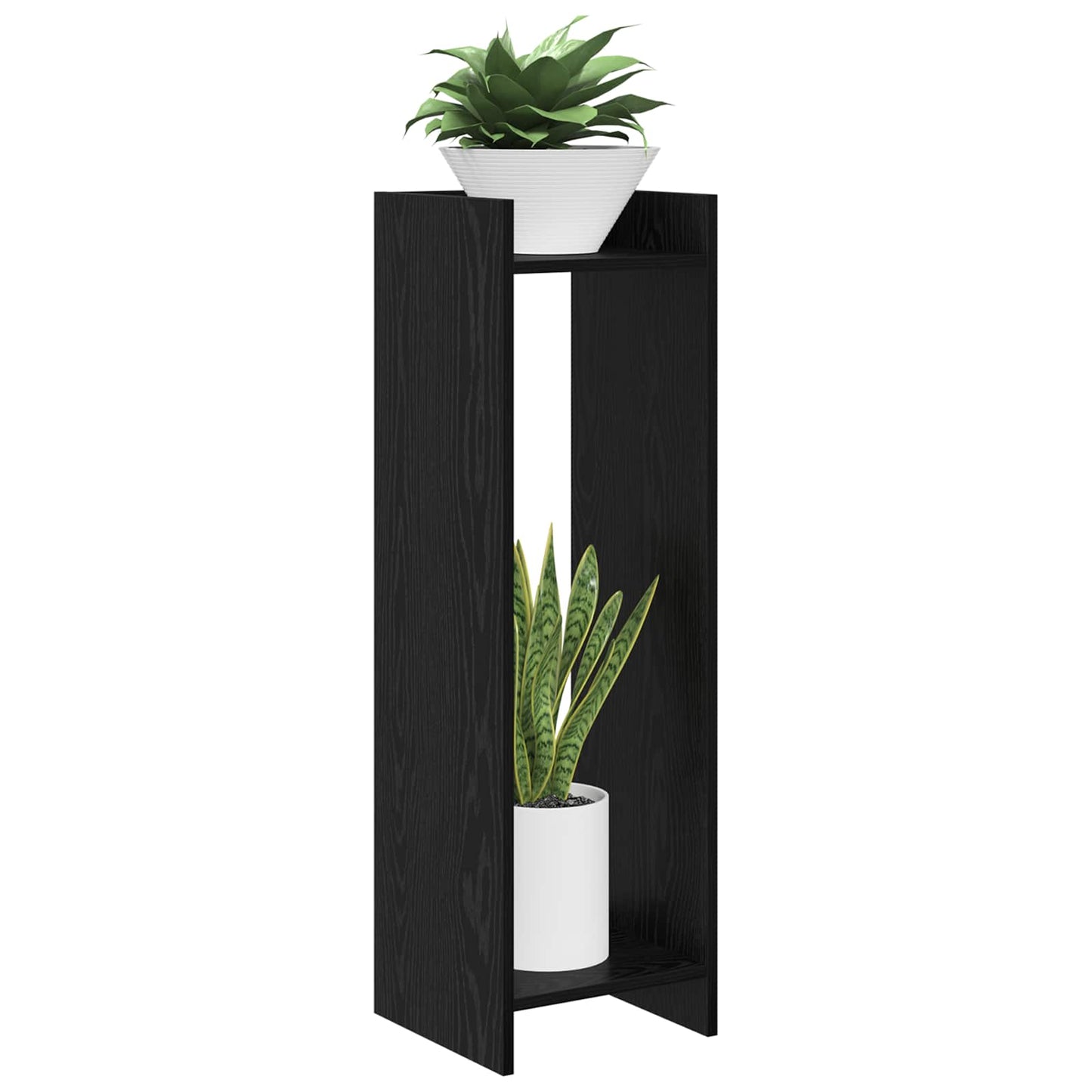 Supporto per piante 2 pcs Rovere Nero 30 x 30 x 100 cm | homemem39