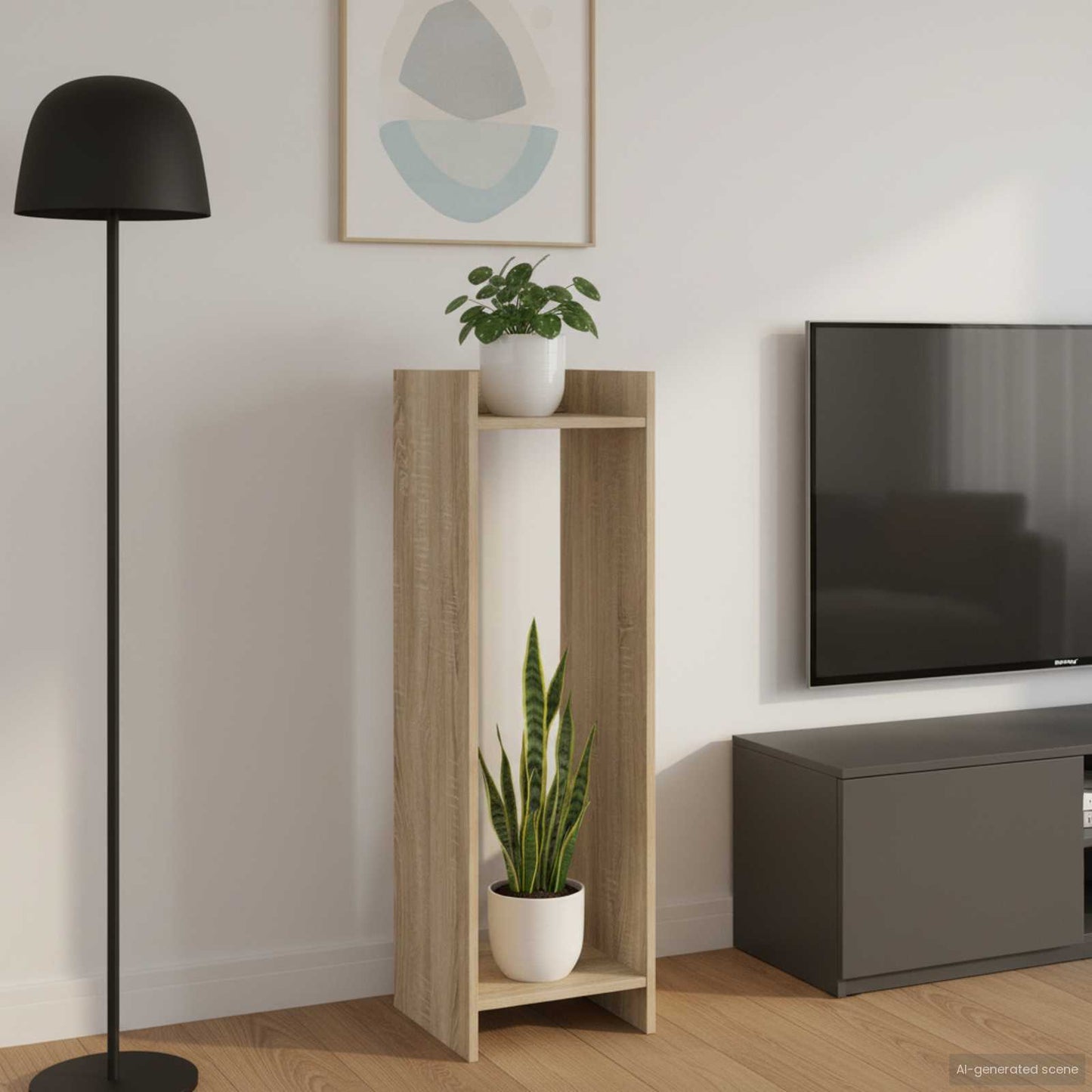Supporto per piante Rovere Sonoma 30 x 30 x 100 cm | homemem39