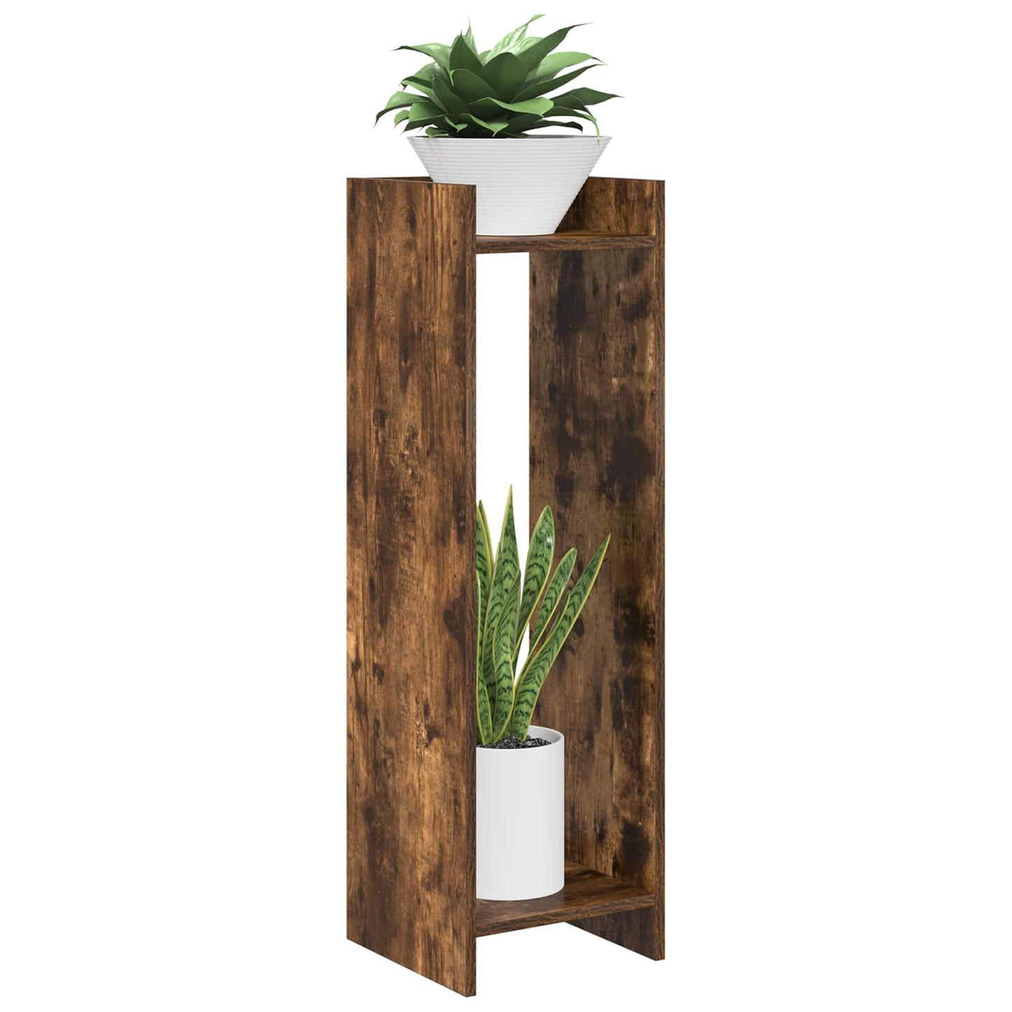 Supporto per piante 2 pcs Quercia Affumicata 30 x 30 x 100 cm | homemem39