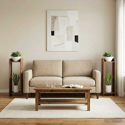 Supporto per piante 2 pcs Legno vecchio 30 x 30 x 100 cm