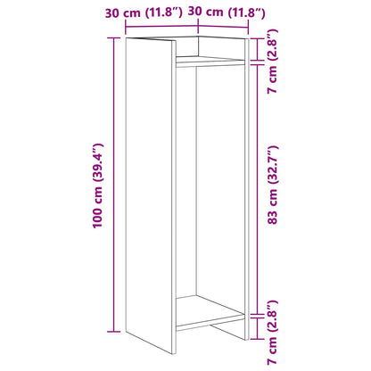 Supporto per piante Rovere Artigianale 30 x 30 x 100 cm
