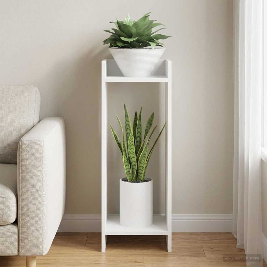 Supporto per piante Bianco 30 x 30 x 80 cm Legno ingegnerizzato | homemem39