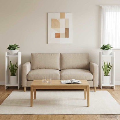 Supporto per piante 2 pcs Bianco 30 x 30 x 80 cm | homemem39