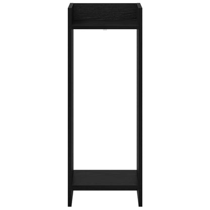 Supporto per piante con lo scaffale Rovere Nero 30 x 30 x 80 cm | homemem39