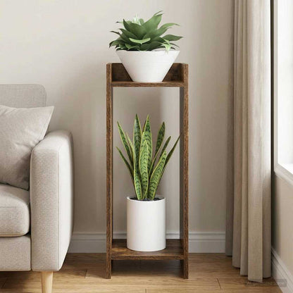 Supporto per piante Quercia Affumicata 30 x 30 x 80 cm | homemem39