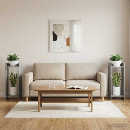Supporto per piante 2 pcs Sonoma grigia 30 x 30 x 80 cm | homemem39