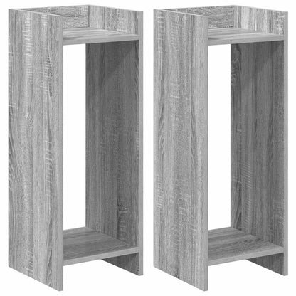 Supporto per piante 2 pcs Sonoma grigia 30 x 30 x 80 cm | homemem39