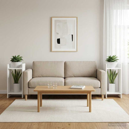 Supporto per piante 2 pcs Bianco 30 x 30 x 60 cm | homemem39
