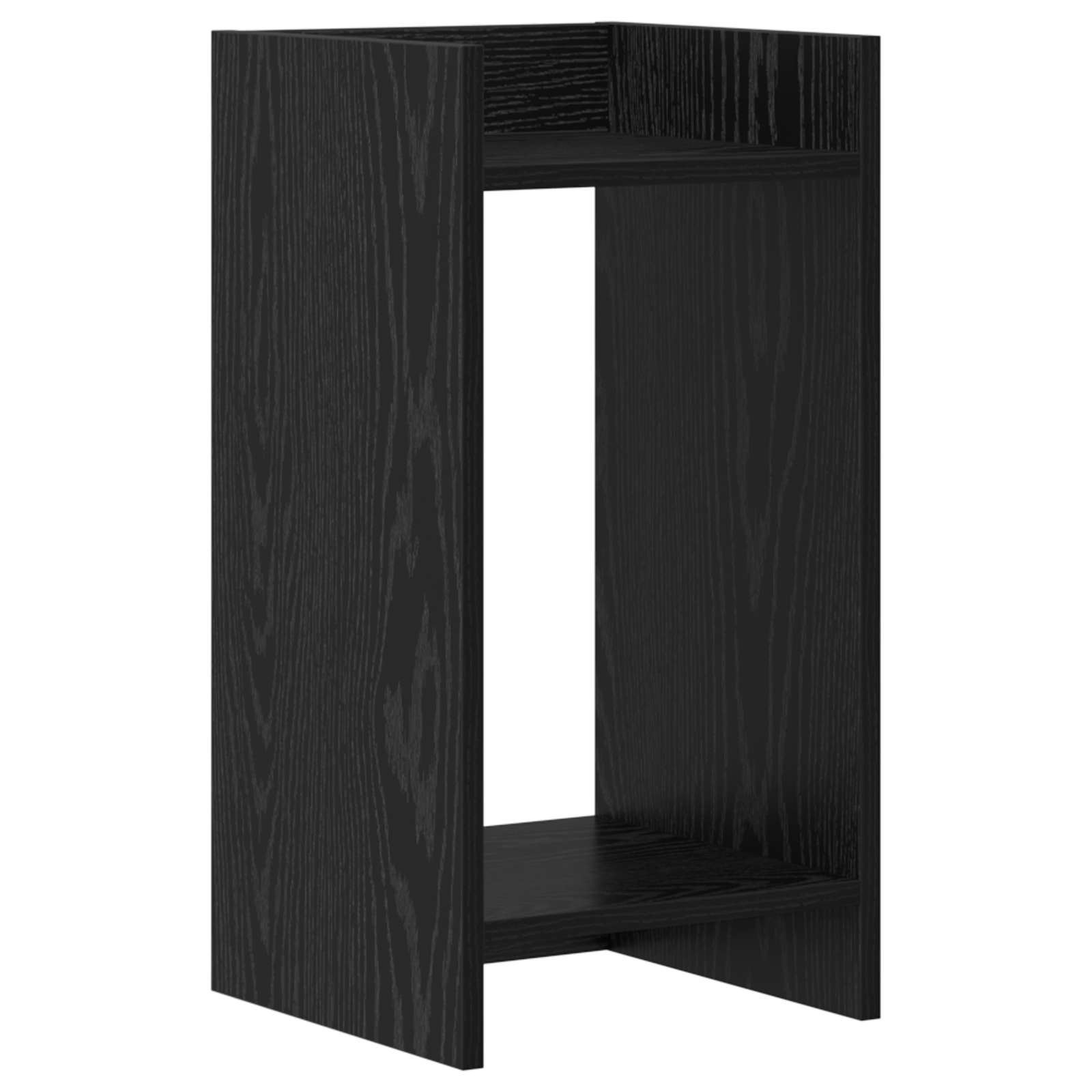 Supporto per piante con lo scaffale Rovere Nero 30 x 30 x 60 cm | homemem39