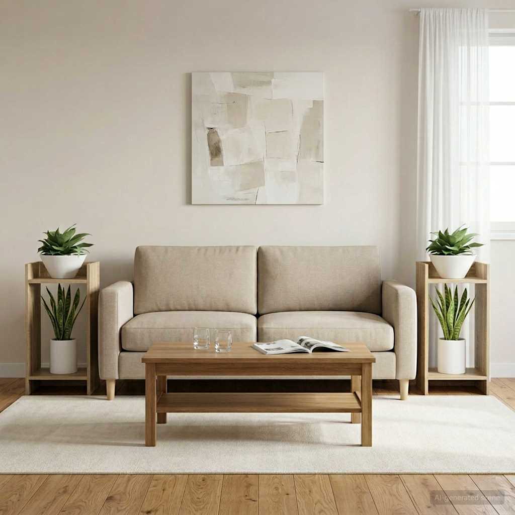 Supporto per piante 2 pcs Rovere Sonoma 30 x 30 x 60 cm | homemem39