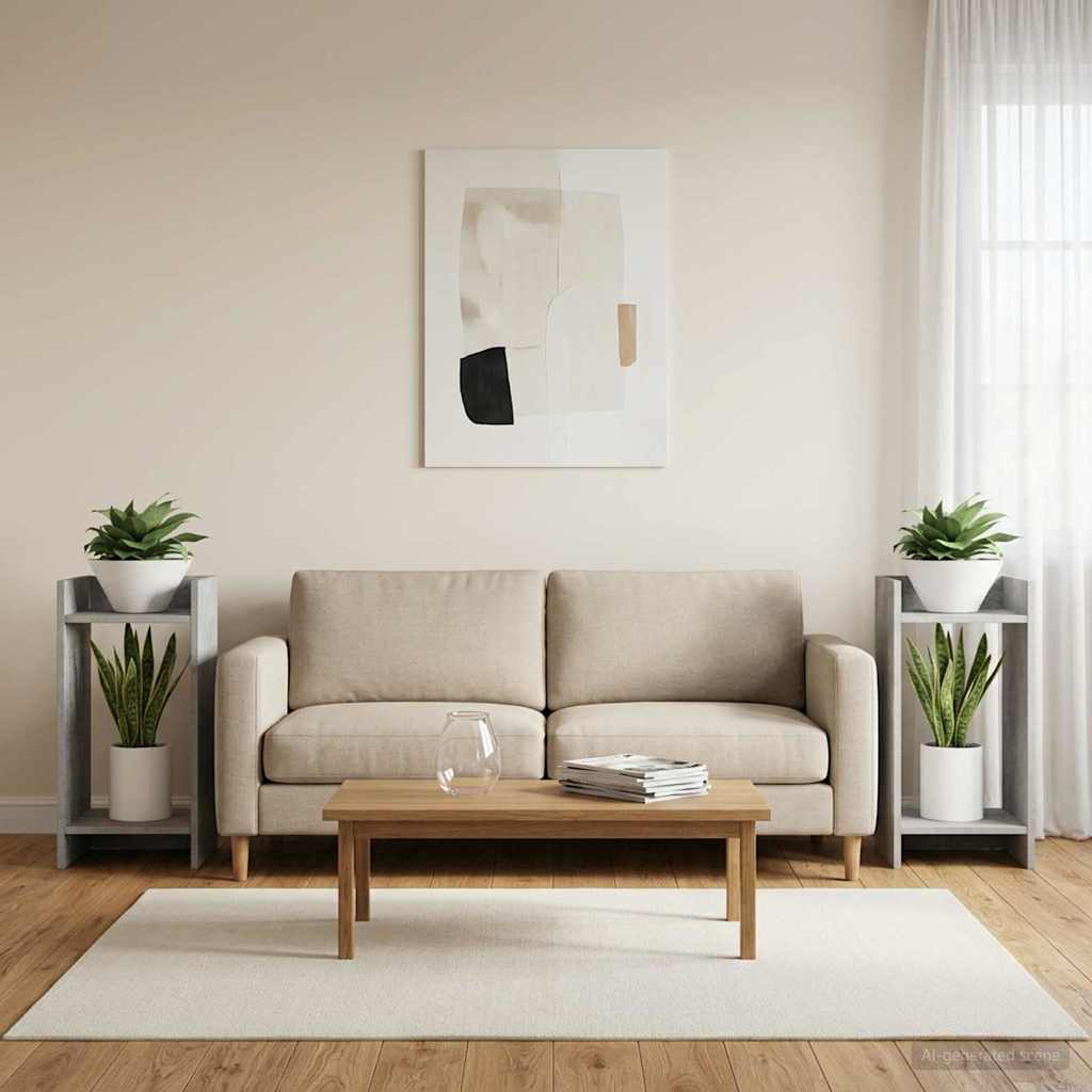 Supporto per piante 2 pcs Grigio Cemento 30 x 30 x 60 cm | homemem39