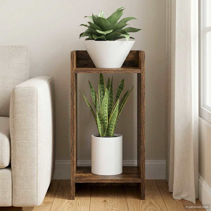 Supporto per piante Quercia Affumicata 30 x 30 x 60 cm | homemem39