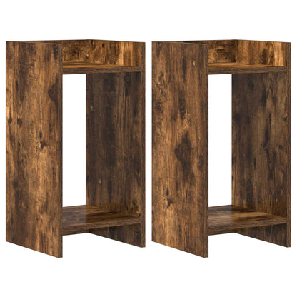Supporto per piante 2 pcs Quercia Affumicata 30 x 30 x 60 cm | homemem39