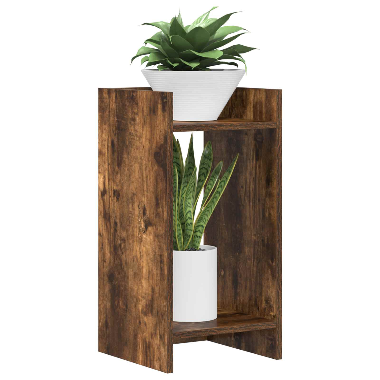 Supporto per piante 2 pcs Quercia Affumicata 30 x 30 x 60 cm | homemem39