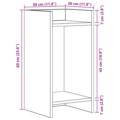 Supporto per piante 2 pz Legno antico 30 x 30 x 60 cm