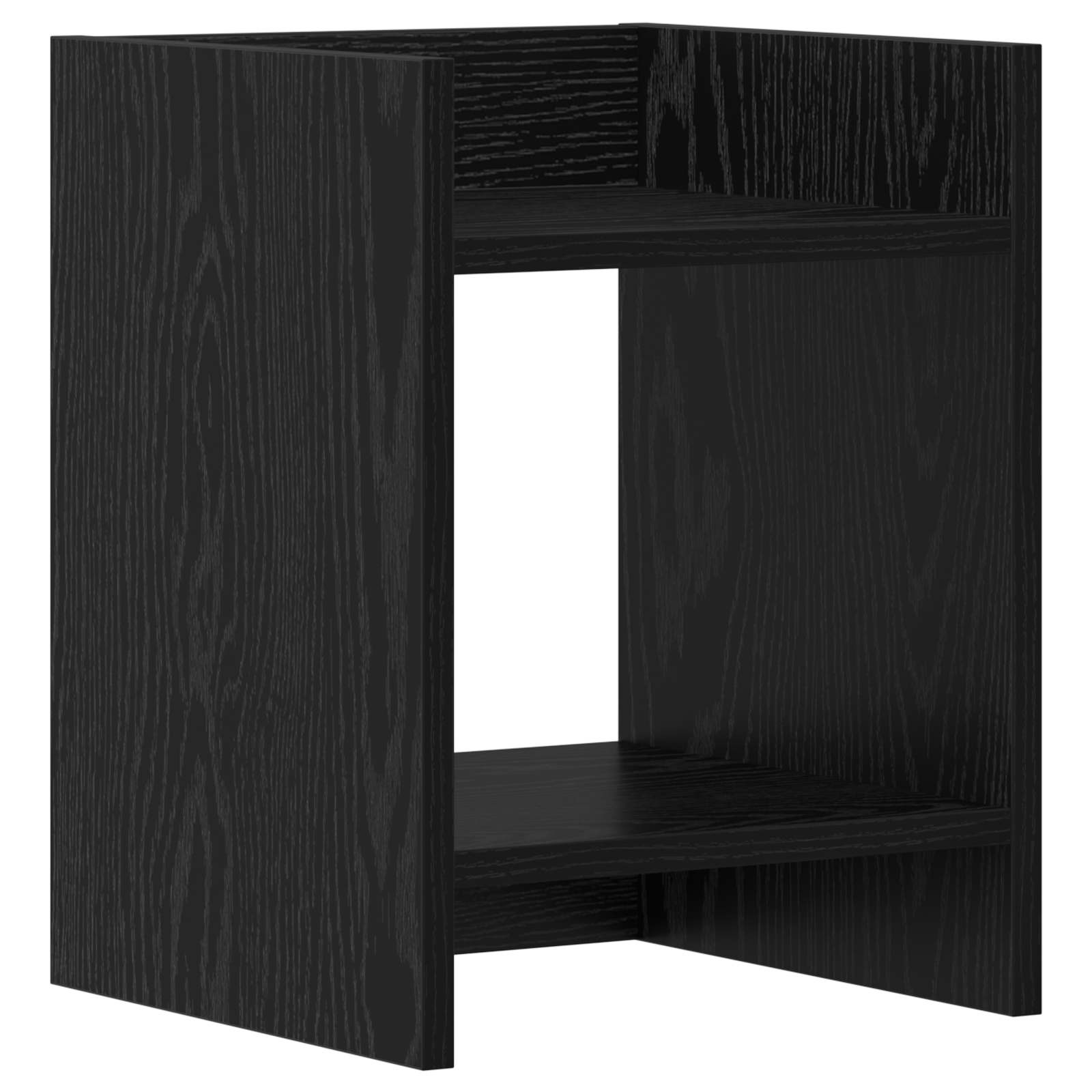Supporto per piante con lo scaffale Rovere Nero 30 x 30 x 40 cm | homemem39