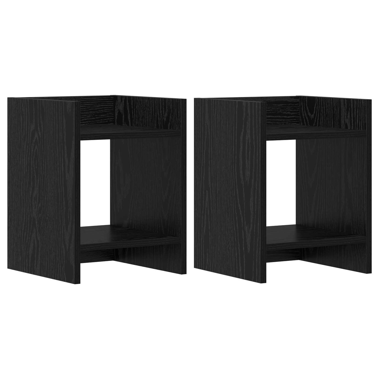 Supporto per piante 2 pcs Rovere Nero 30 x 30 x 40 cm | homemem39