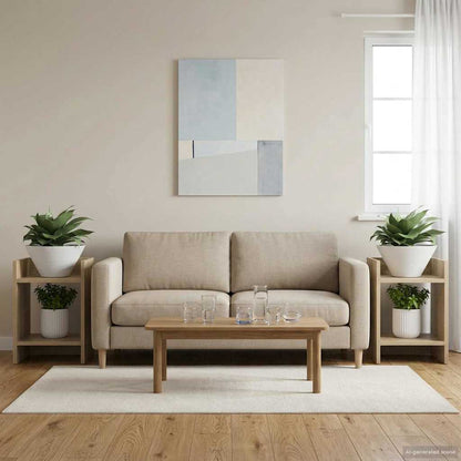 Supporto per piante 2 pcs Rovere Sonoma 30 x 30 x 40 cm | homemem39