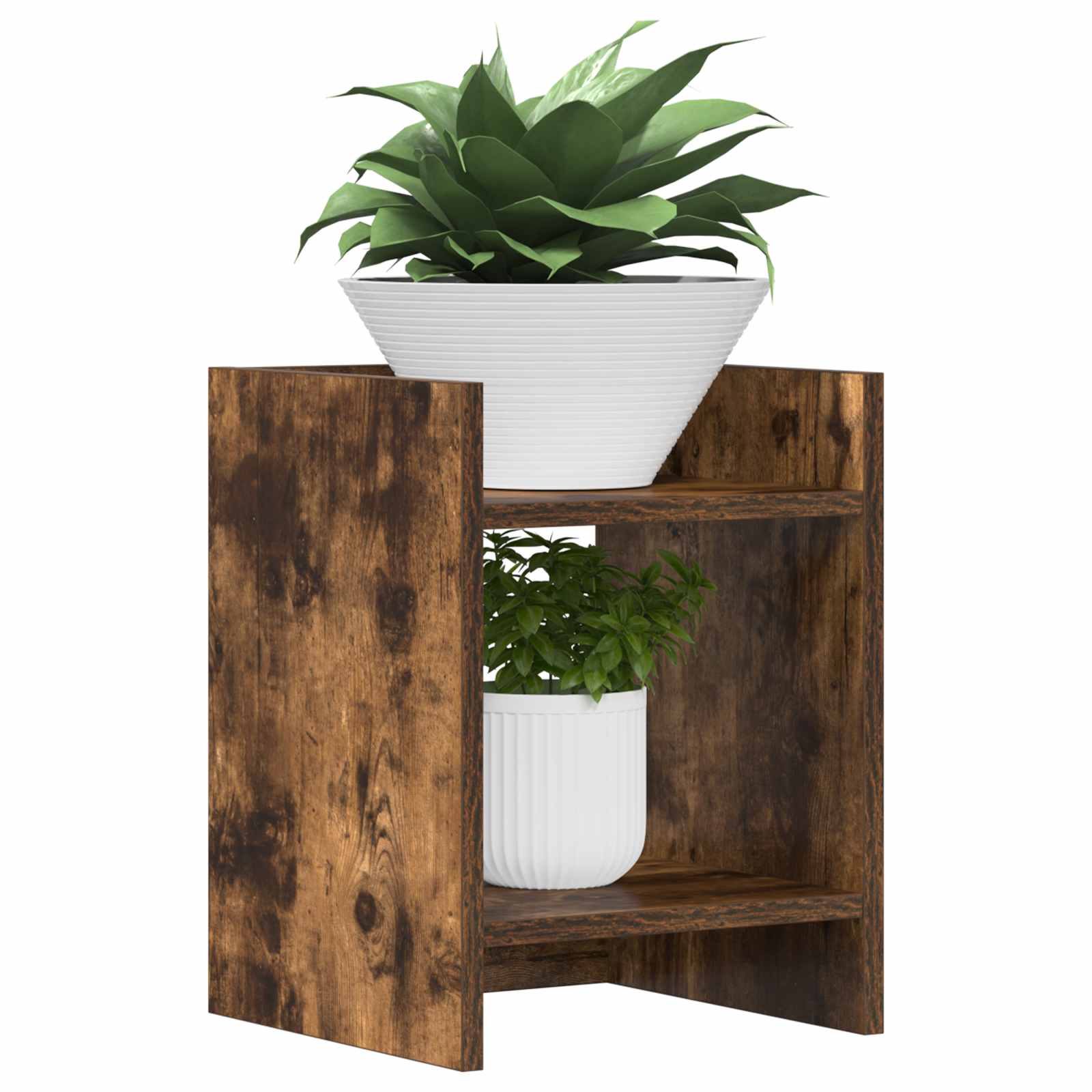 Supporto per piante 2 pcs Quercia Affumicata 30 x 30 x 40 cm | homemem39