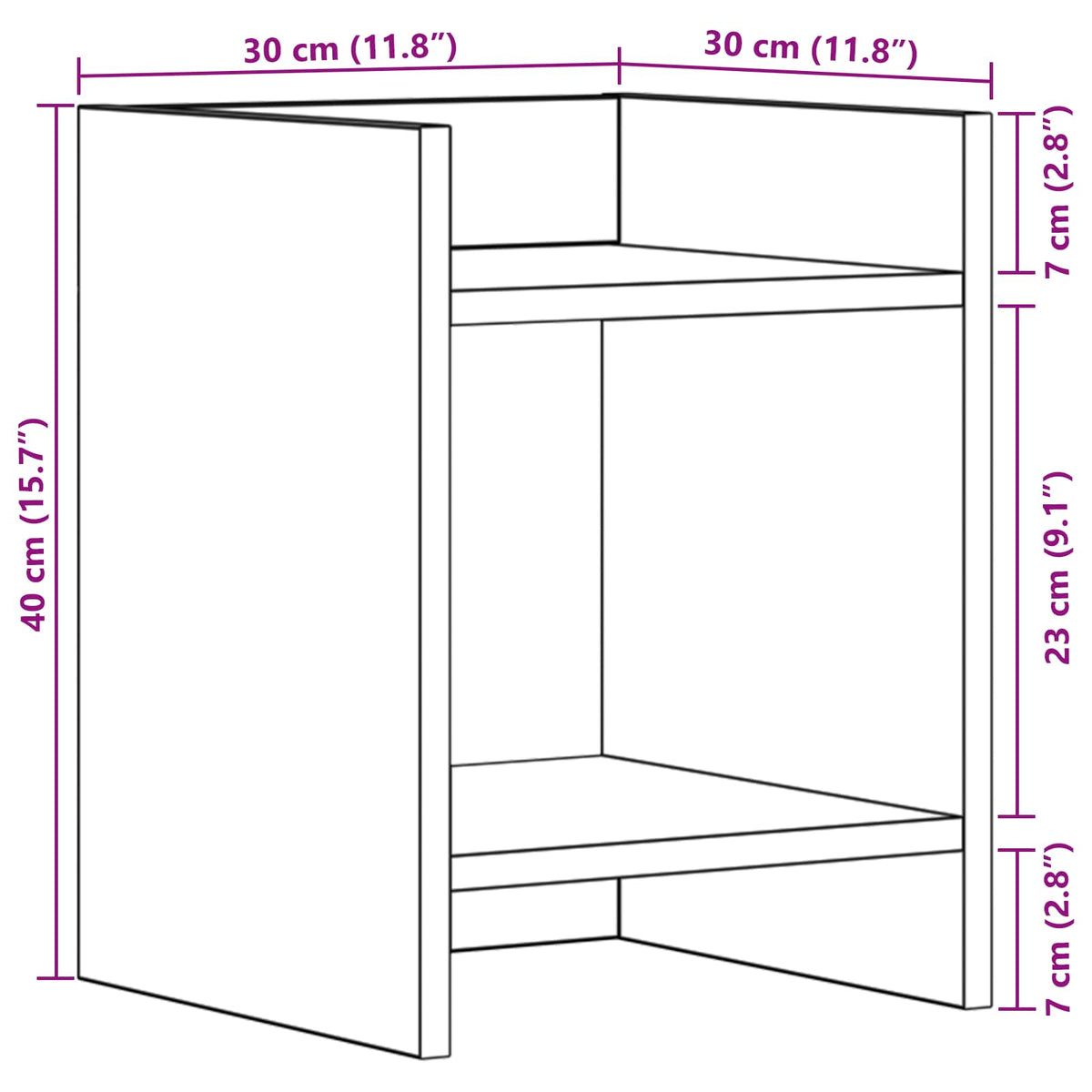 Supporto per piante Sonoma grigio 30 x 30 x 40 cm | homemem39