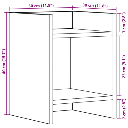 Supporto per piante 2 pz Legno antico 30 x 30 x 40 cm