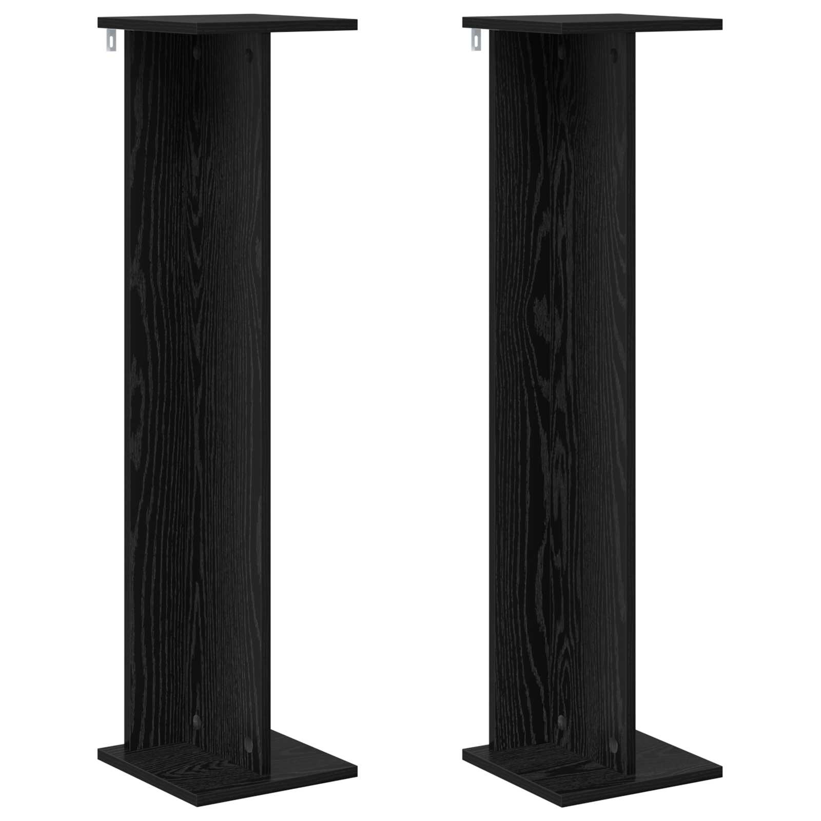Supporto per piante 2 pcs Rovere Nero 25 x 25,5 x 100,5 cm | homemem39