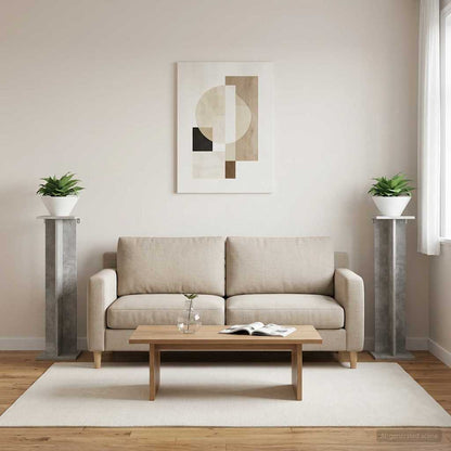 Supporto per piante 2 pcs Grigio Cemento 25 x 25,5 x 100,5 cm | homemem39