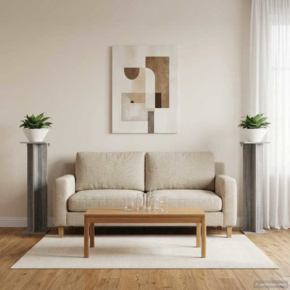 Supporto per piante 2 pcs Sonoma grigia 25 x 25,5 x 100,5 cm | homemem39