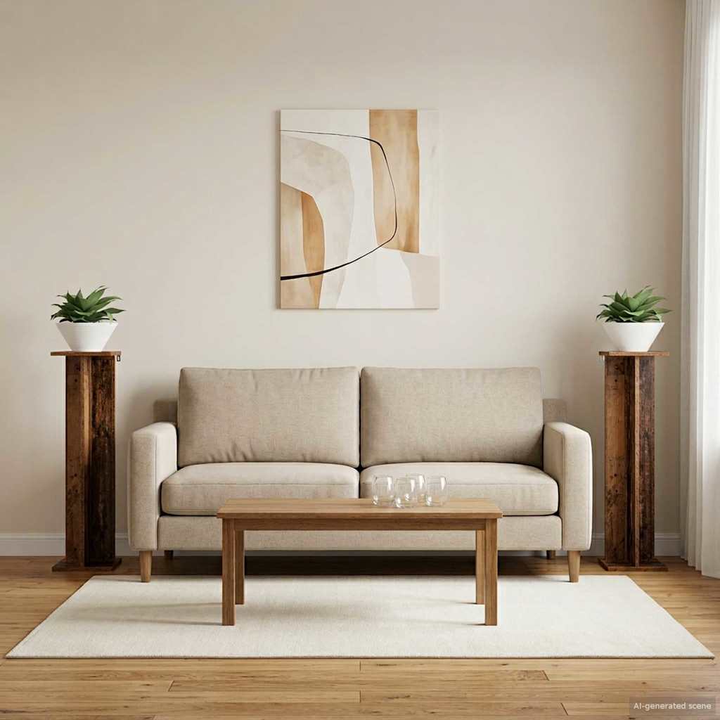Supporto per piante 2 pcs Legno vecchio 25 x 25,5 x 100,5 cm | homemem39