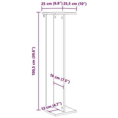 Supporto per piante 2 pz Legno antico 25 x 25,5 x 100,5 cm