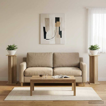 Supporto per piante 2 pcs Rovere Sonoma 25 x 25,5 x 80,5 cm | homemem39