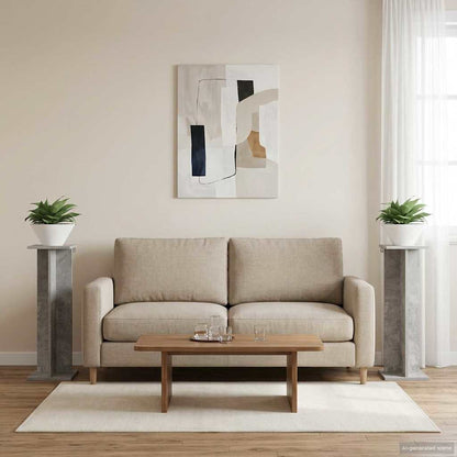 Supporto per piante 2 pcs Grigio Cemento 25 x 25,5 x 80,5 cm | homemem39