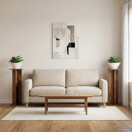 Supporto per piante 2 pz Legno antico 25 x 25,5 x 80,5 cm - homemem39